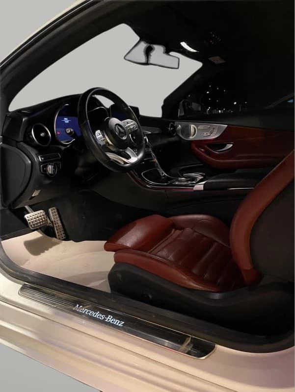 مرسيدس بنز سي كوبيه 2019 أبيض أوتوماتيك — مستعملة