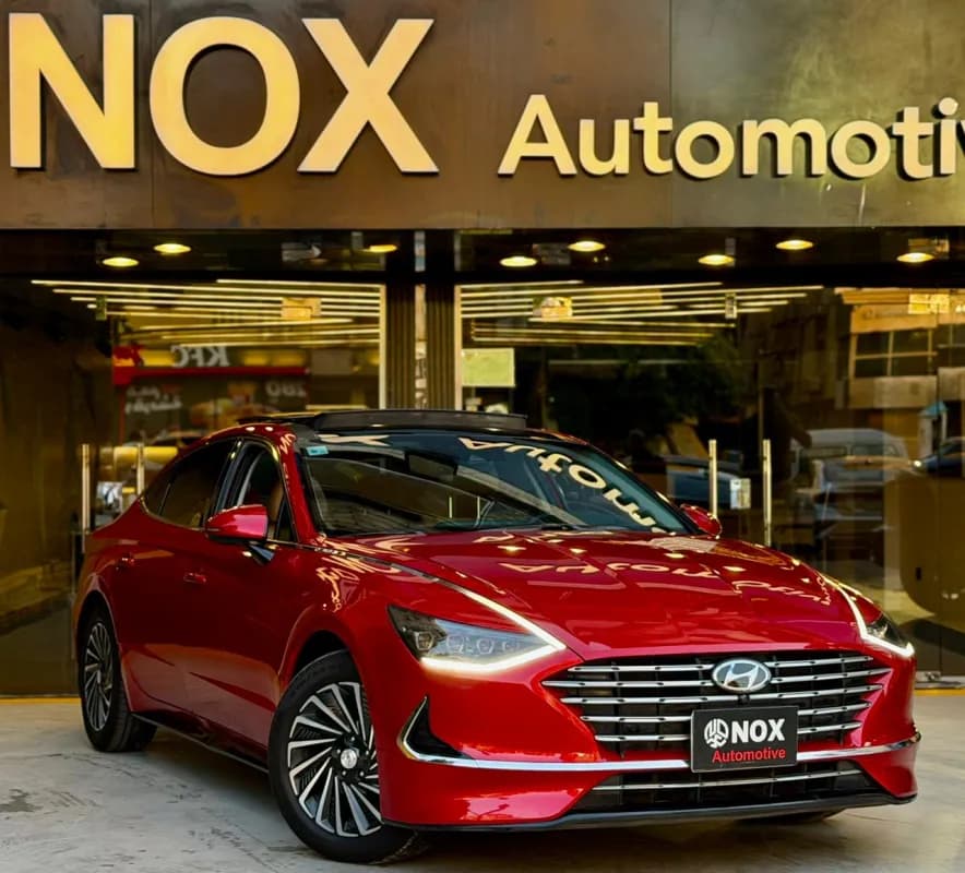 هيونداي سوناتا 2021 هاي لاين أحمر أوتوماتيك — مستعملة