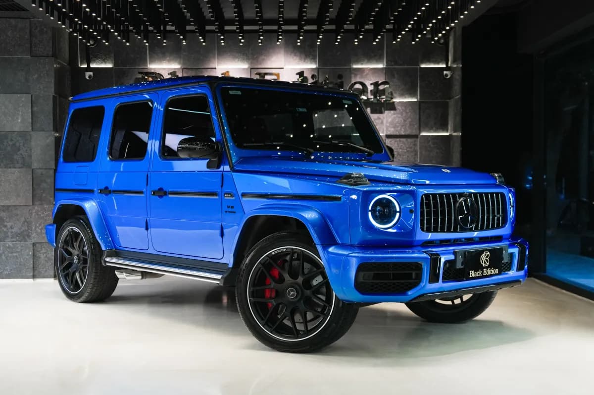 مرسيدس بنز G 63 2023 اي ام جي نايت باكدج أزرق أوتوماتيك — مستعملة