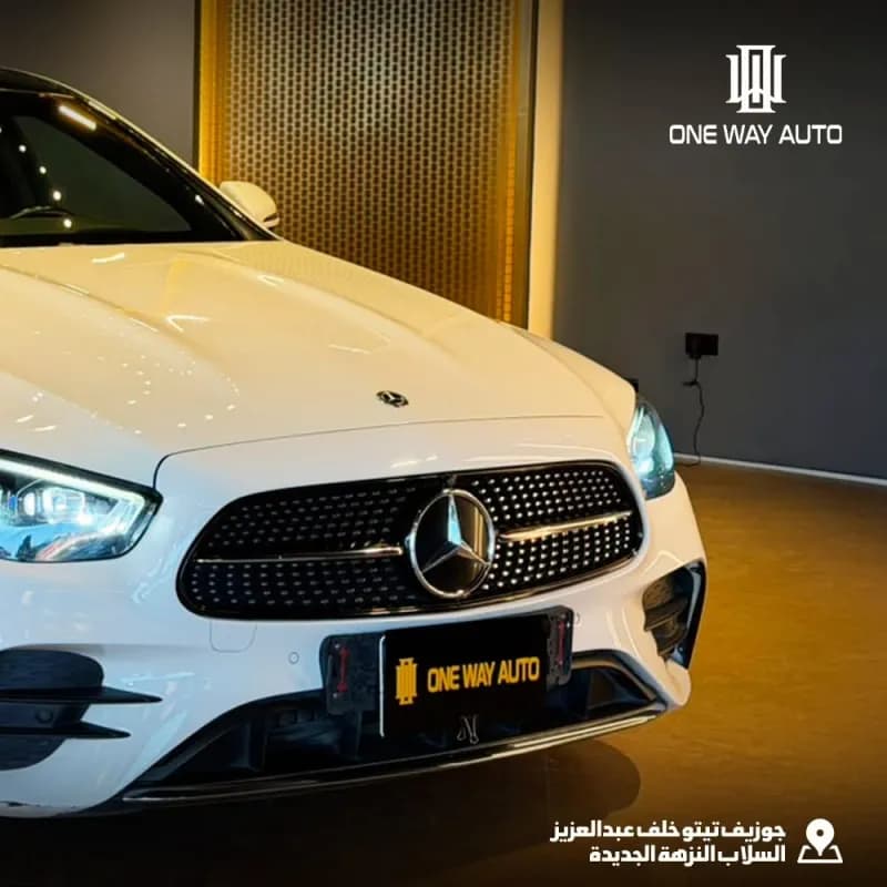 مرسيدس بنز E200 2021 ايه ام جي أبيض أوتوماتيك — مستعملة