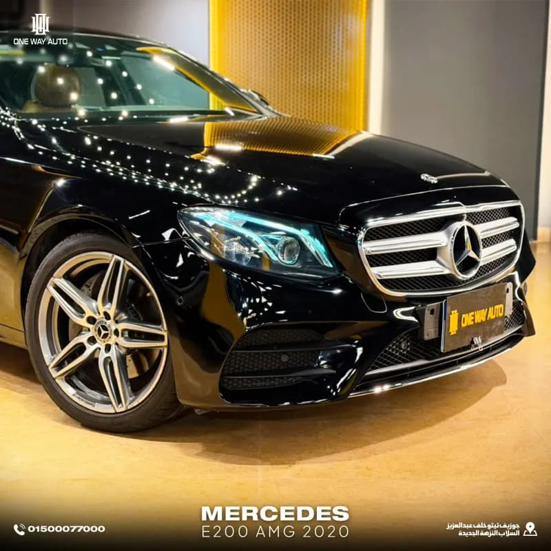 مرسيدس بنز E200 2020 ايه ام جي أسود أوتوماتيك — مستعملة